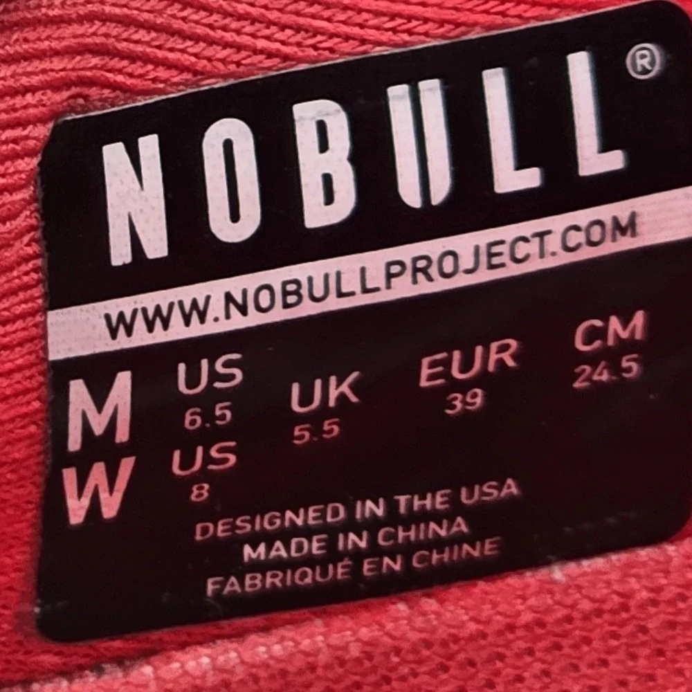 NOBULL Shoes Mens Size 6.5 Womens 8 Red Mesh Low Top Athletic Running Sneakers